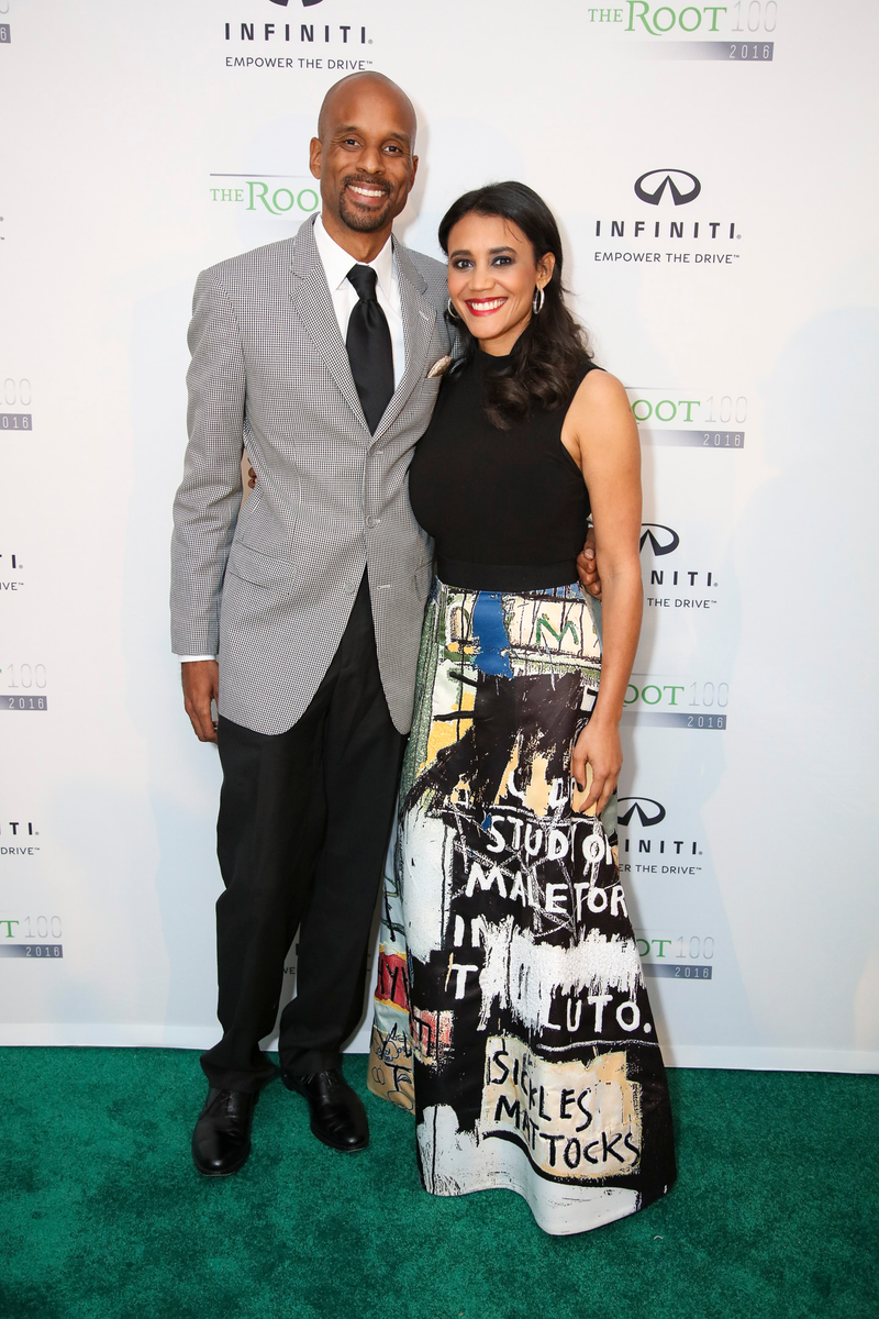 The Root 100 honoree and host Bomani Jones with The Root Publisher Donna ByrdDerrick Davis
